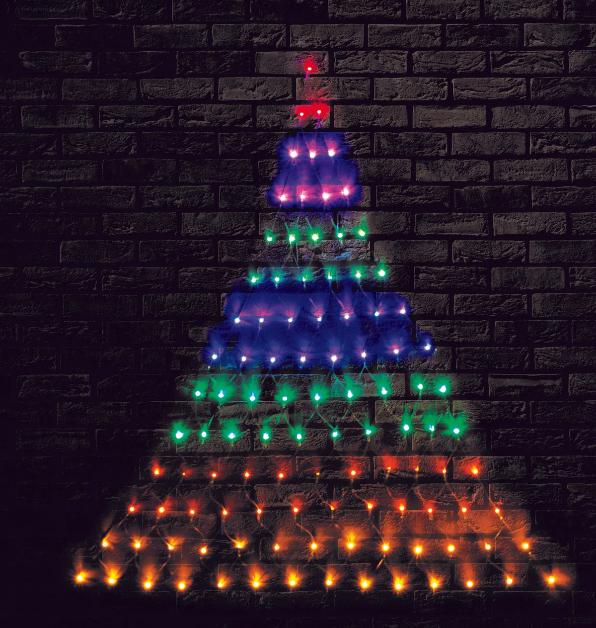 105 LED Rainbow Tree Shape Net