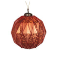 Matte Orange Diamond Bauble 10cm