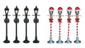 Mini Christmas Street Lamp Set (4 Pack) – 2 Styles