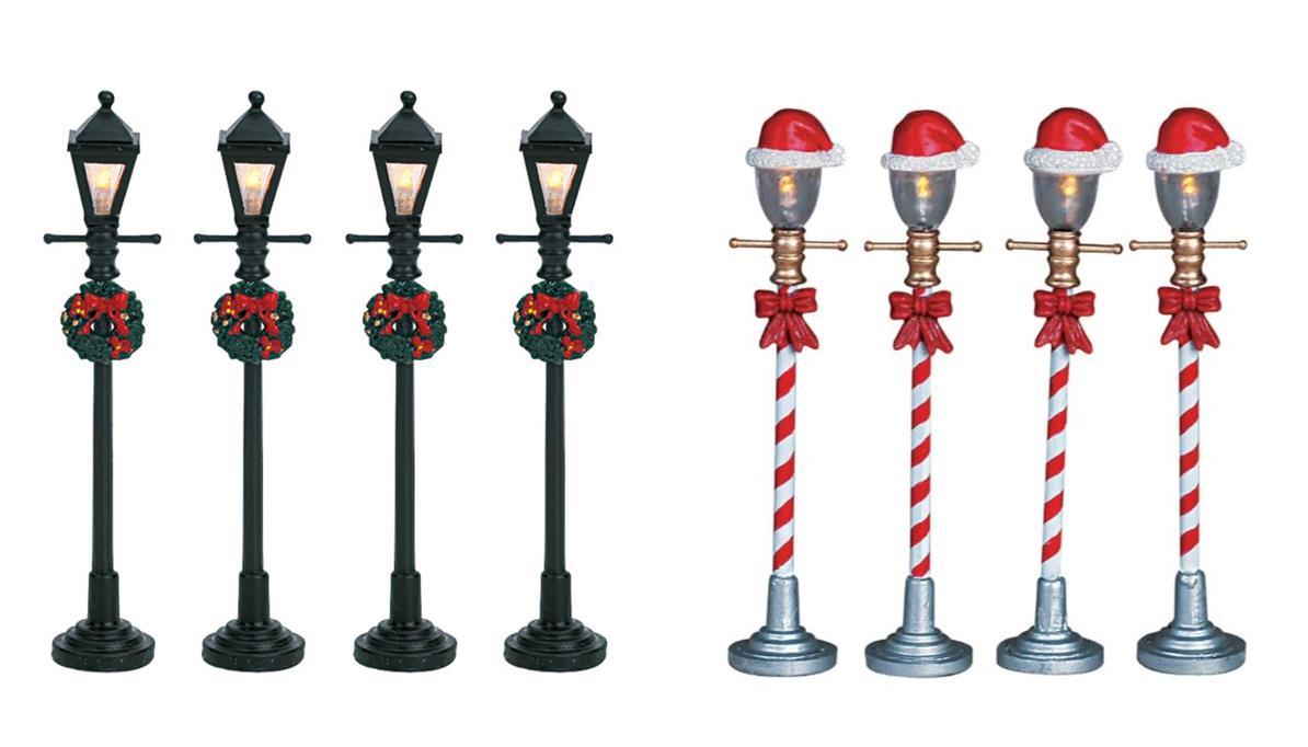 Mini Christmas Street Lamp Set (4 Pack) – 2 Styles