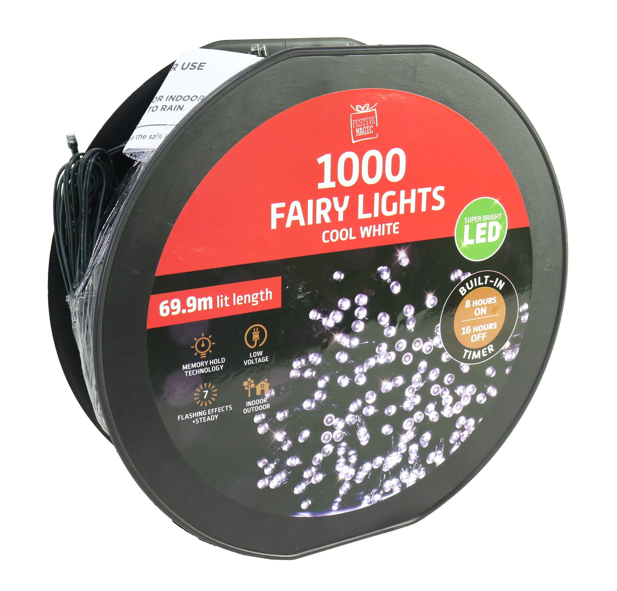1000 Fairy Lights 69.9m Cool White