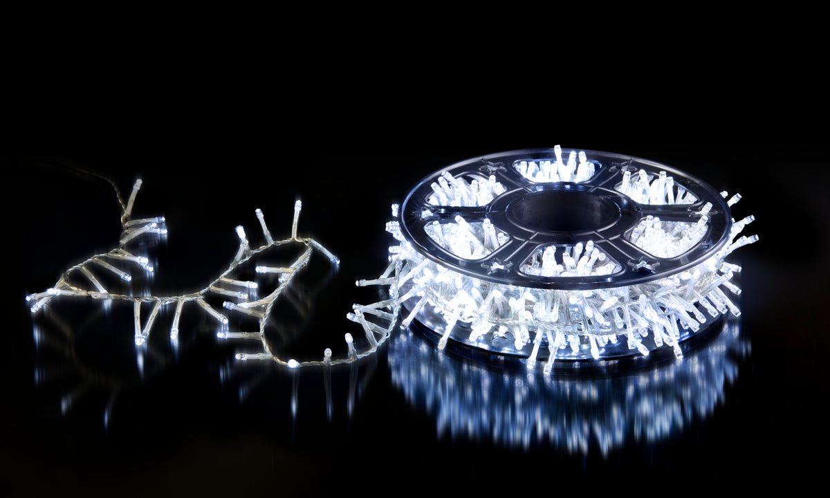 1000 LED Fairy Lights on Reel – Cool White