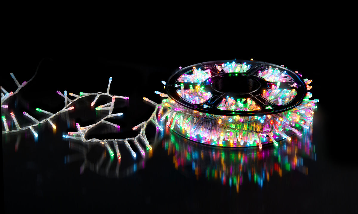 1000 LED Fairy Lights on Reel – 5 Colour Funtime