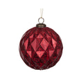 Red Quilted Bauble 10cm