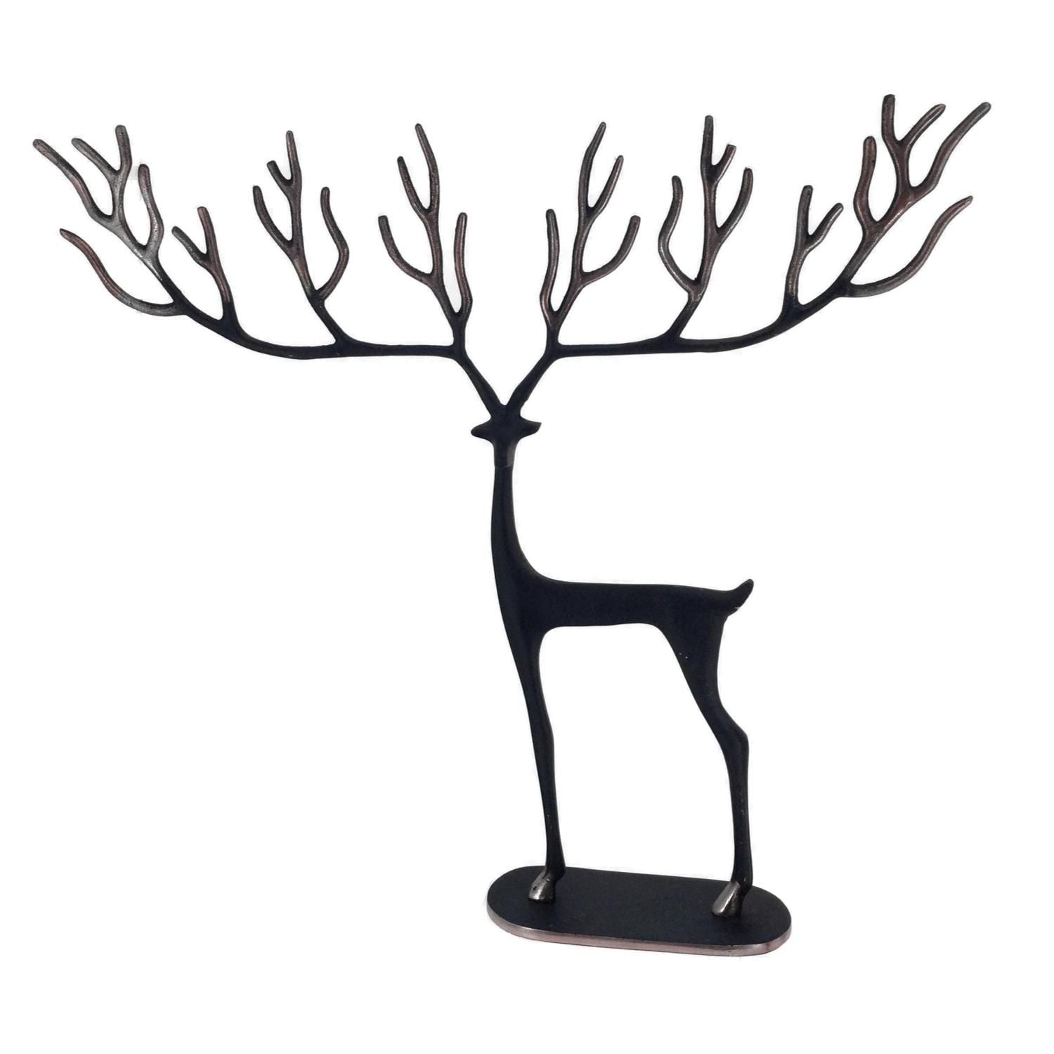 59cm Black Twig Reindeer