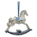 Blue & White Rocking Horse Hanging Ornament