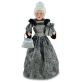 60cm Black & Silver Mrs Claus – Elegant Luxe Christmas Figure