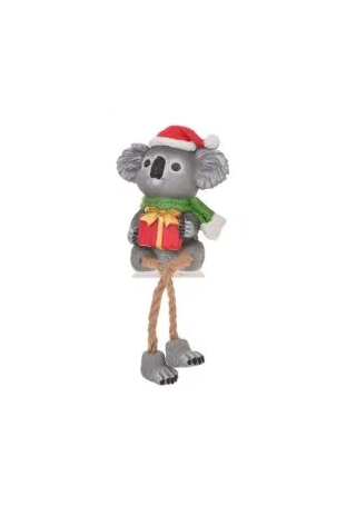 Koala with Present Dangly Legs 12cm
