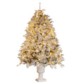 Potted Alpine Fir 7.5ft Tree with LED Lighting
