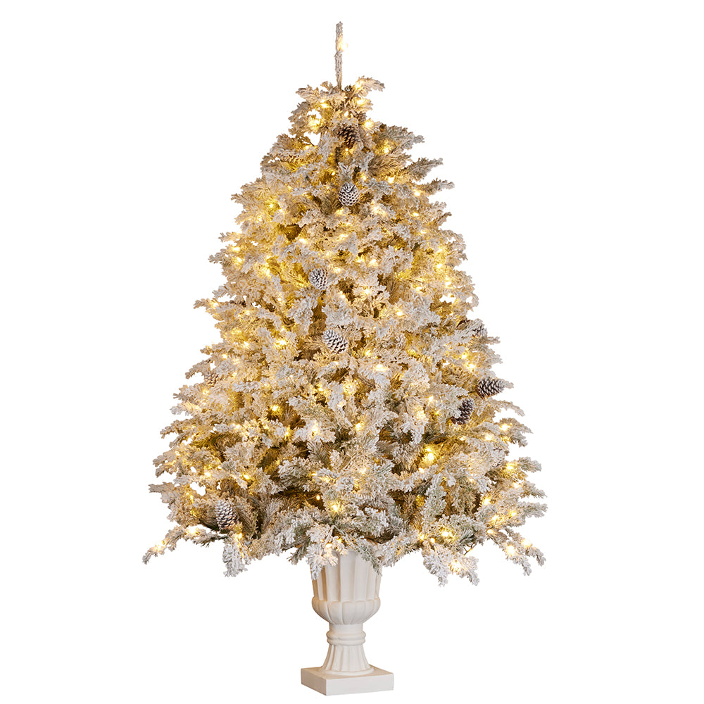 Potted Alpine Fir 7.5ft Tree with LED Lighting