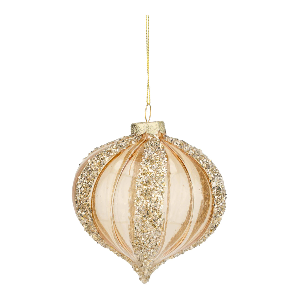 Champagne Encrusted Lined Drop – 10cm