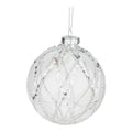 Clear Silver Harlequin Ball – 10cm