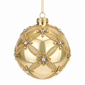Champagne Gold Harlequin Ball – 10cm
