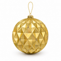 Gold-on-Gold Lattice Faceted Bauble  15cm