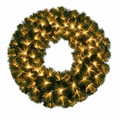 Fibre Optic Warm White Wreath 60cm