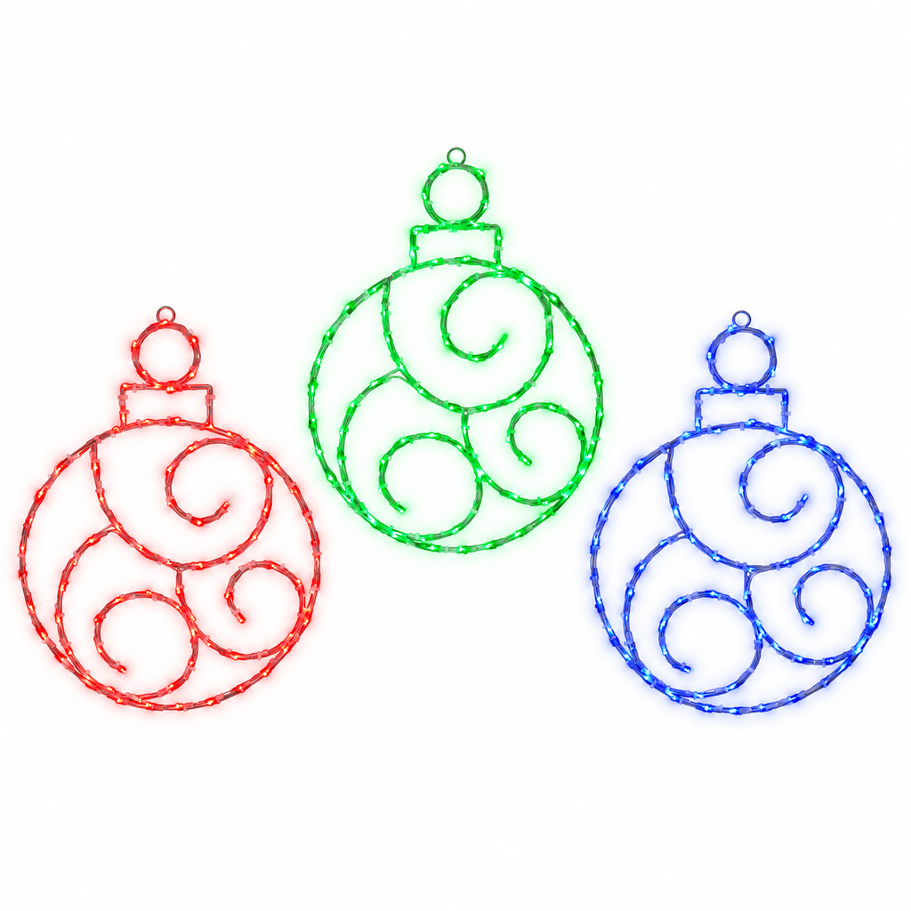LED Bauble Ornament Motif Light (3 Colours) - 60cm