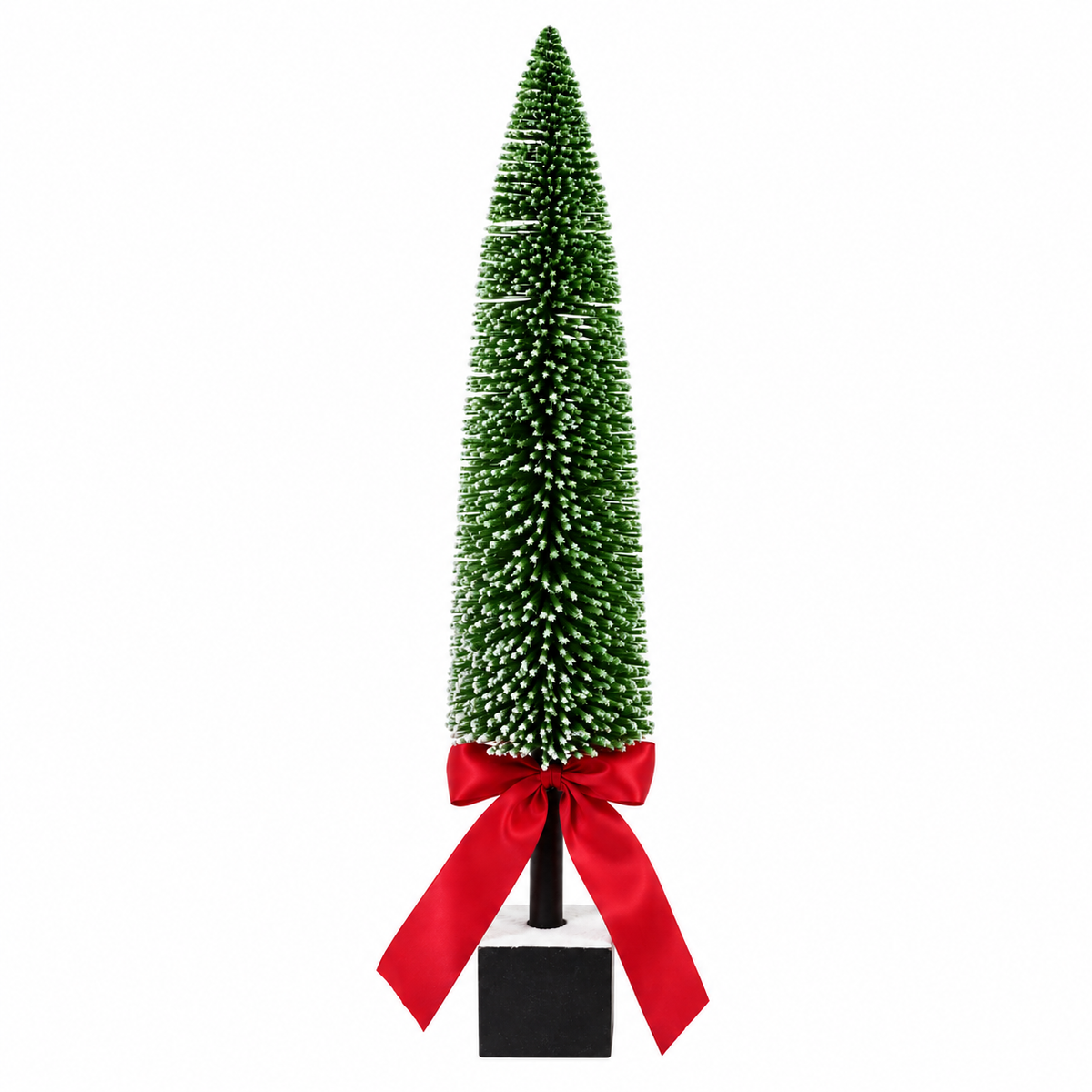 Pillar Bristle Tree with Bow 50cm