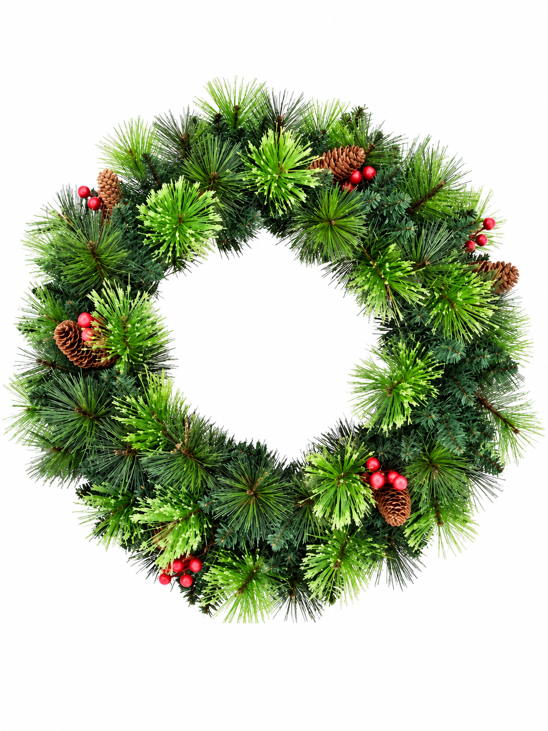 Natural Wreath with Berries and Pinecones 60cm