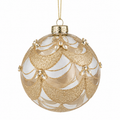 Clear Gold Swag Ball – 10cm