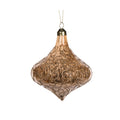 Copper Glass Drop Bauble 12cm