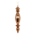 High Shine Brown Ribbed Finial 15cm