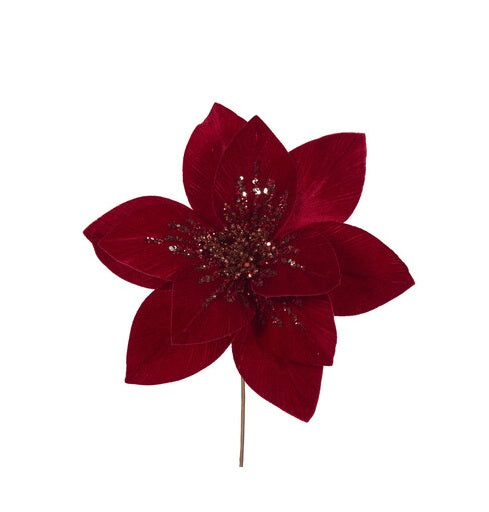 Red Velour Poinsettia