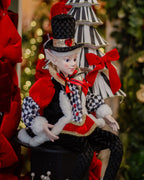 Caroller Elf – Black, Red & White (65cm)