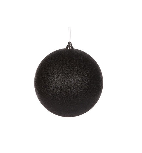 Black Glitter Bauble 20cm