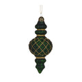 Green Quilted Finial 15.5cm