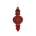 Matte Red Quilted Finial 15.5cm