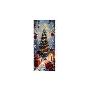 Door Cover Decorated Tree 210cm x 90cm
