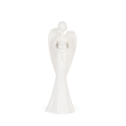 White Etched Angel Christmas Decoration