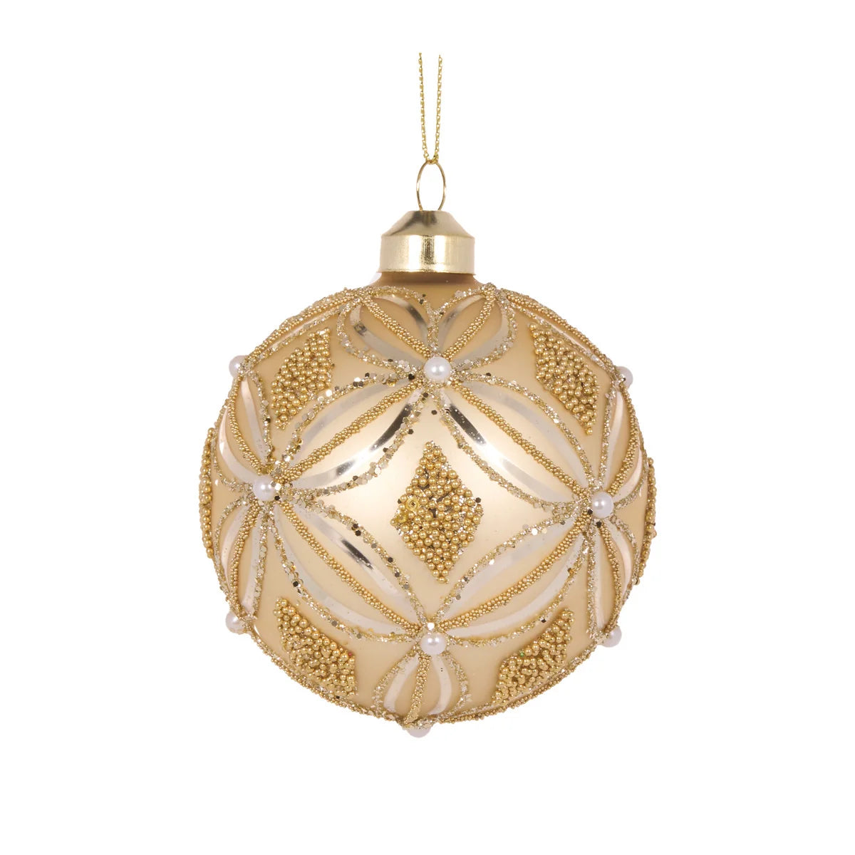 Champagne Frosted Bauble