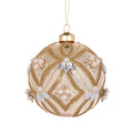 Champagne Jewel Glass Bauble 10cm