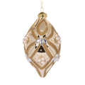 Gold Beaded Drop Bauble 14cm
