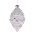 Silver Beaded Victorian Drop Bauble 14cm