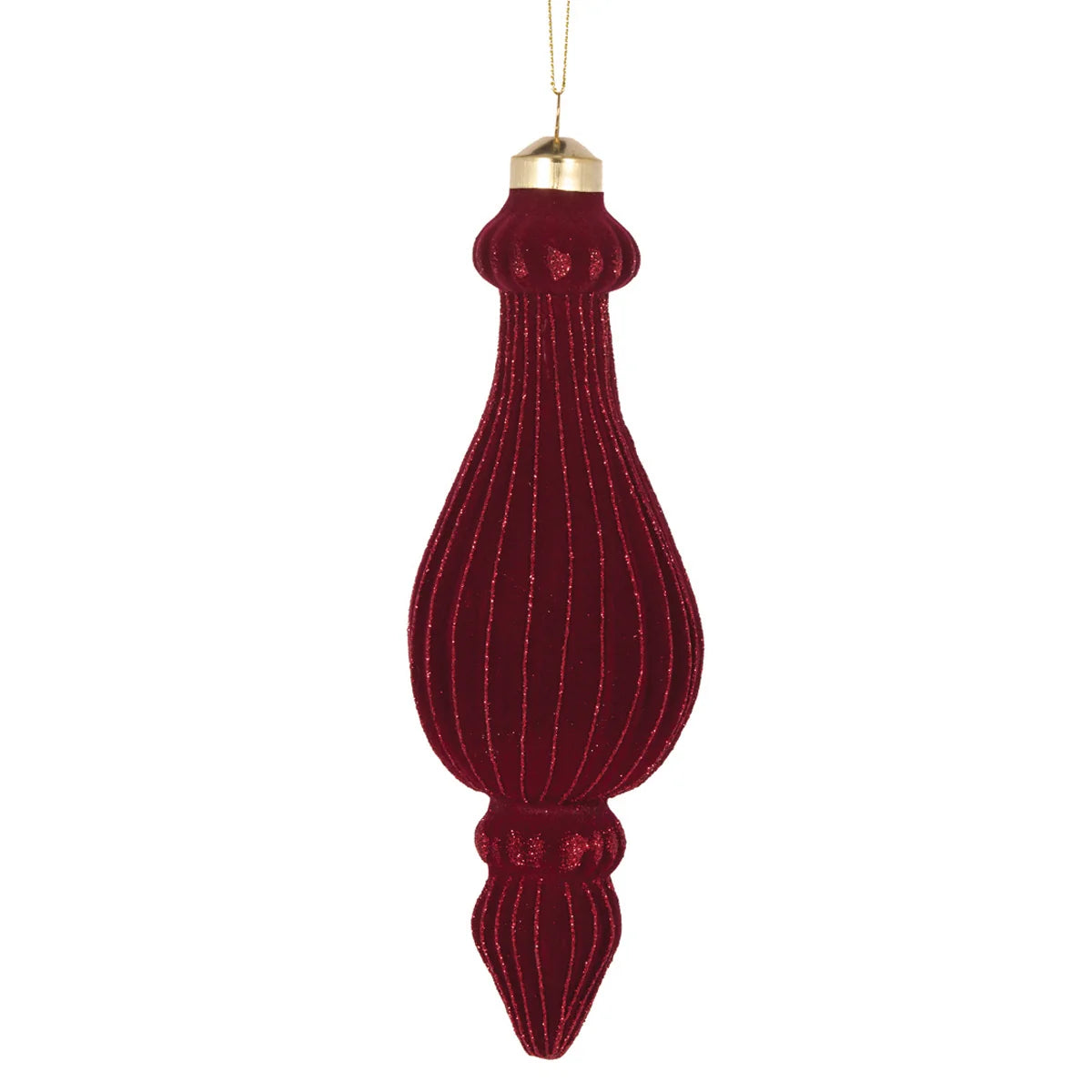 Burgundy Velvet Finial 20cm