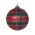 Tartan Christmas Bauble 10cm