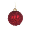 Red Embellished Bead Bauble 8cm