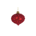 Red Embellished Bead Onion Bauble 8cm
