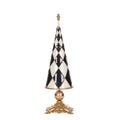 Black & Gold Harlequin Christmas Tree 55.6cm
