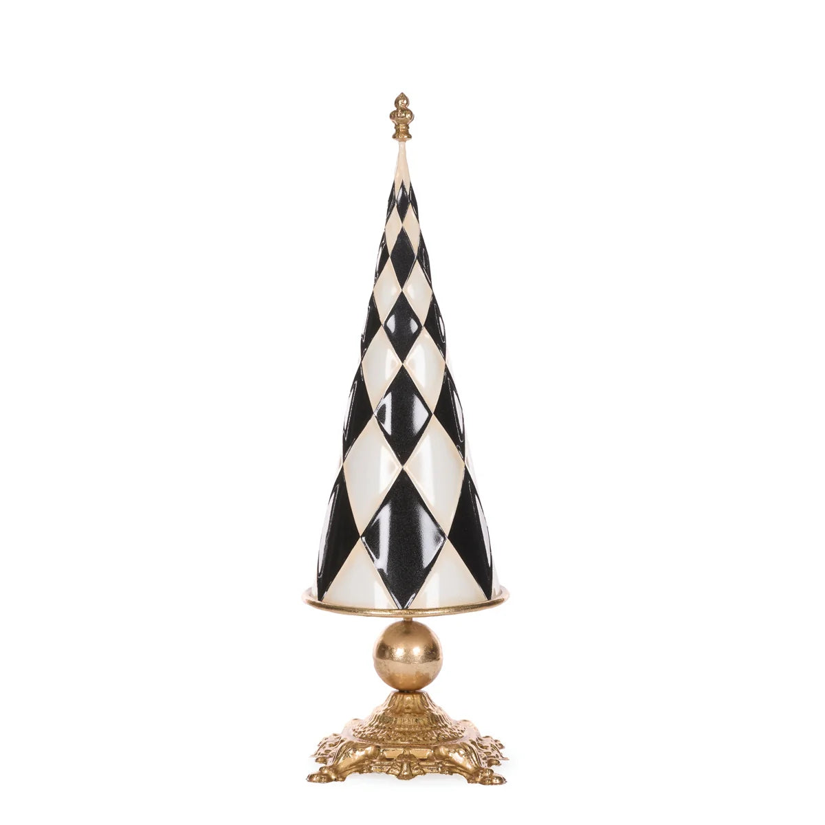 Black & Gold Harlequin Christmas Tree 55.6cm