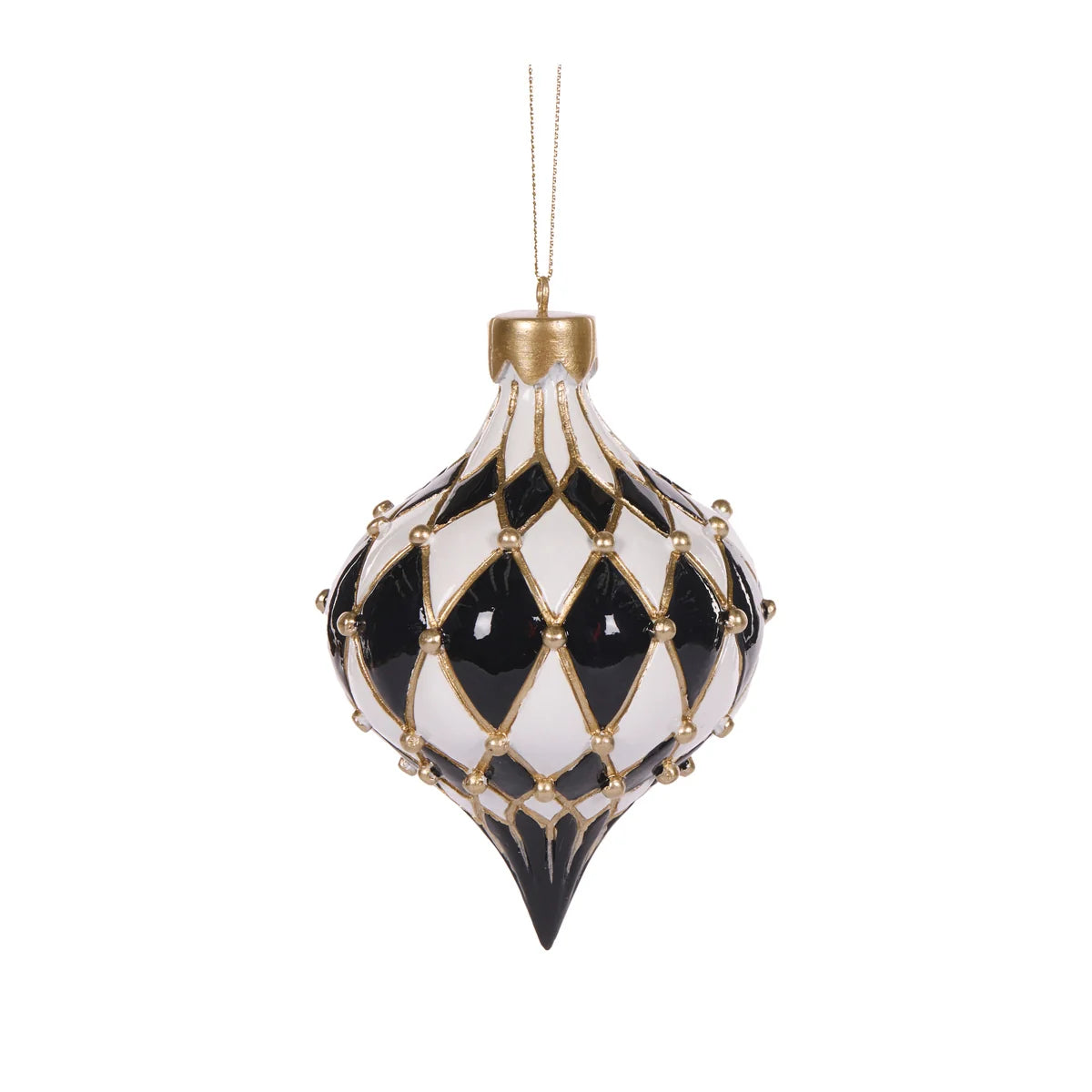 Quilted Harlequin Drop Bauble 13cm