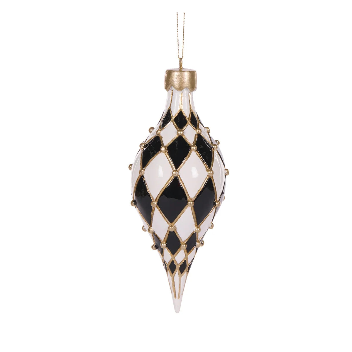 Quilted Harlequin Drop Ornament 18cm