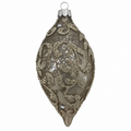 Smoky Taupe & Champagne Scroll Finial Bauble.