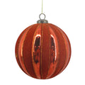 Orange Velvet Bauble 12cm