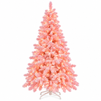 Pink Snowy Winter Fir Pre-Lit 240cm