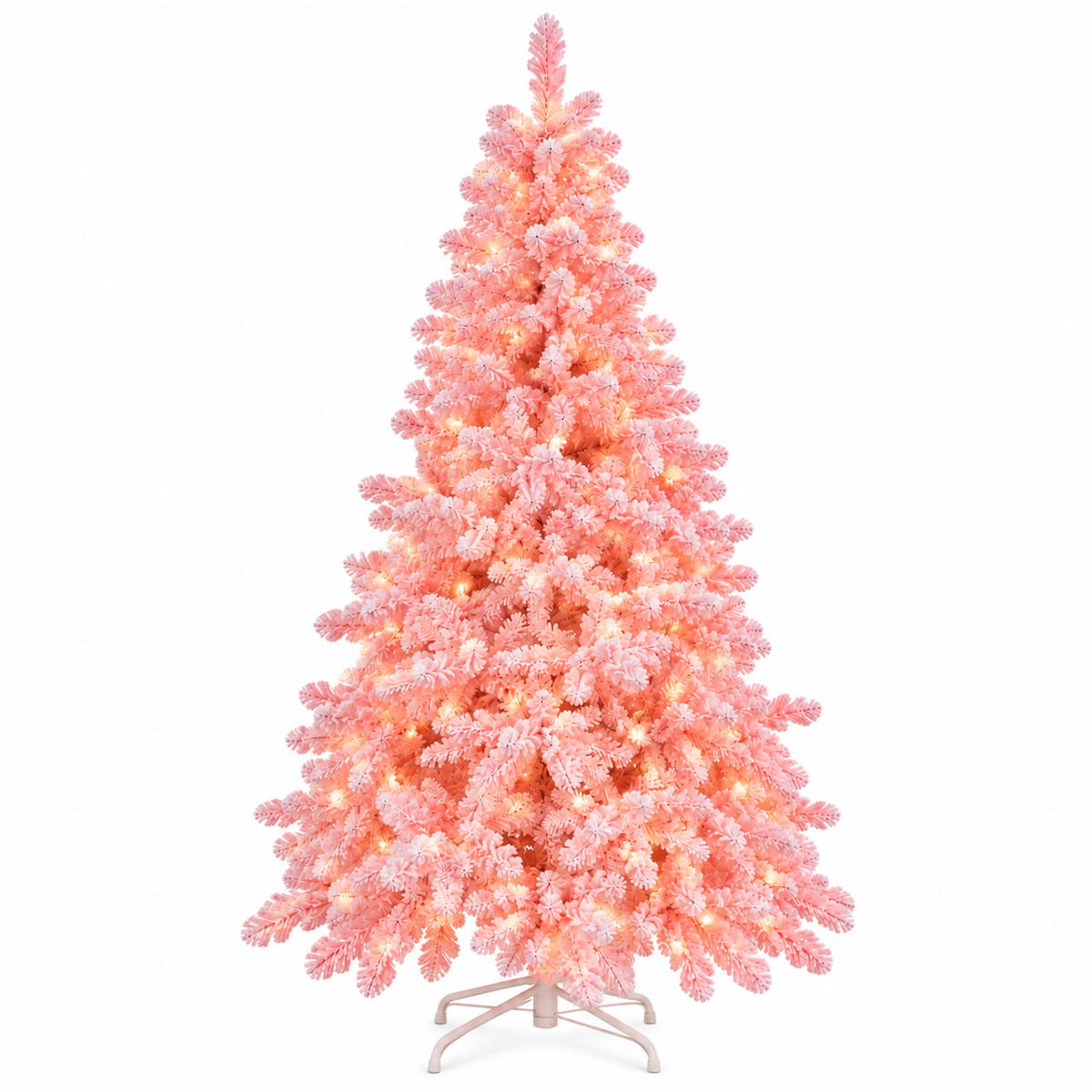 Pink Snowy Winter Fir Pre-Lit 240cm