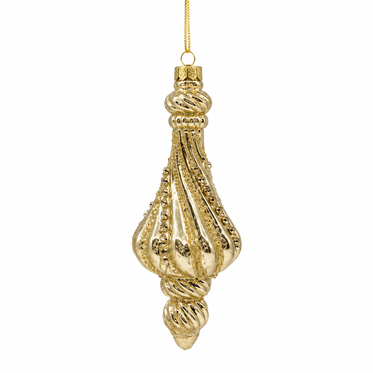 Gold Swirl Lined Finial – 16cm