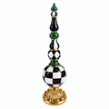 Green, Black & White Decorative Finial – 46cm